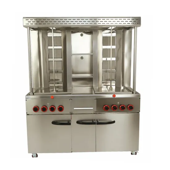 Commercial Gas Shawarma Kebab Machine Upright Chicken Doner Pita Making Machine