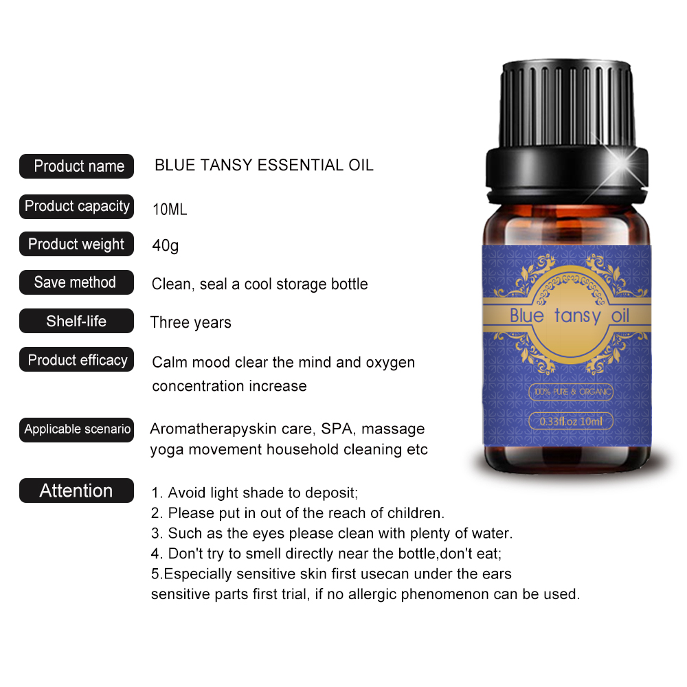 100%pure organic blue tansy essential oil for skin