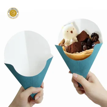 Food-Grade Biodegradable Paperboard Triangle Crepe Cone Packaging Boxes: The Sustainable Solution for Crepe Holders