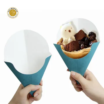 Food-Grade Biodegradable Paperboard Triangle Crepe Cone Packaging Boxes: The Sustainable Solution for Crepe Holders