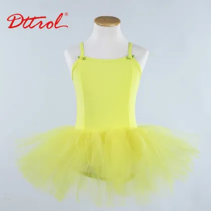 New Style children camisole girls gymnastics leotards with ballet tutu dress skirt D031009