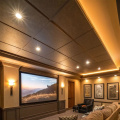 Tetos acústicos de tecido personalizado para home theater