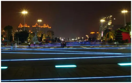 LED underground light for square night scene