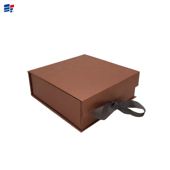 Simple brown box with ribbon