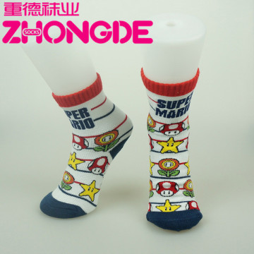 factory price cartoon kids knitting socks for unisex school children