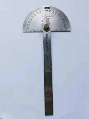 180 Degree Stainless Steel Protractor Teaching Measuring Tool