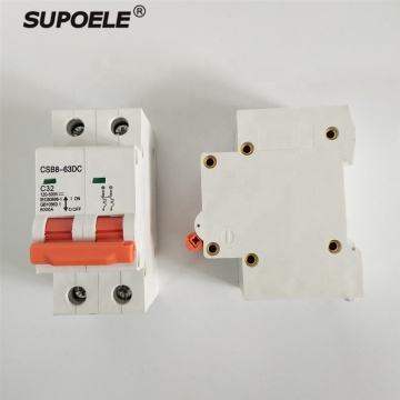 CE Approved 2P 2 Pole DC 500V/550V Photovoltaic Solar Mini Circuit Breaker 20A-32A for PV Systems