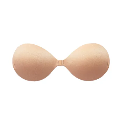 Invisible Push-Up Bra: Self-Adhesive Silicone Seamless Bra with Front Closure