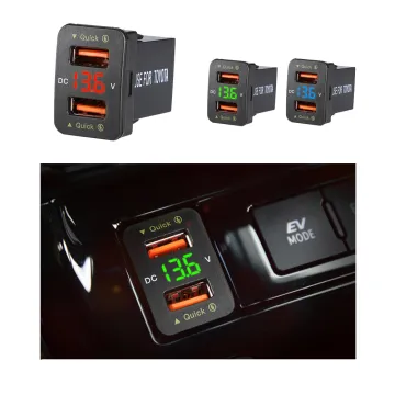 12V USB Charger Dual Type C Car Charger Adapter QC3.0 Fast Charging USB C Car Charger