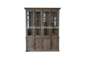 Recycled wood glazed cabinet W5875
