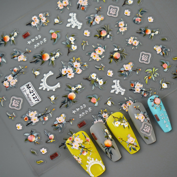 Effortless DIY 3D Chinese Style Nail Art Stickers for Customized Nail Design