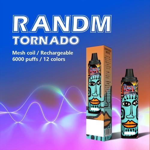 Rechargeable Disposable Vape RandM Tornado 6000PUFFS