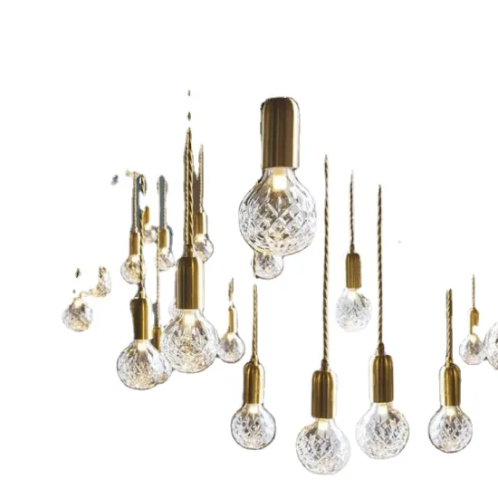 Adjustable Height 3W LED Pendant Light with Carved Glass Ball and Pineapple Design for Indoor Ceiling Decoration