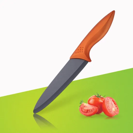 8 Inches Copper Handle Black Ceramic Knife