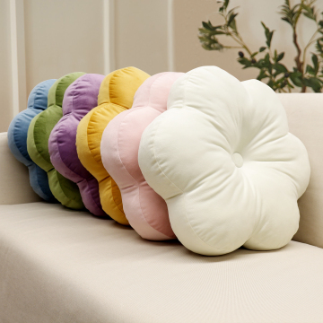Hot Selling Velvet Flower Shaped Cushion for Home Decor