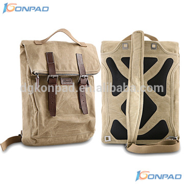New launch fashion waxed canvas backpack casual daypack
