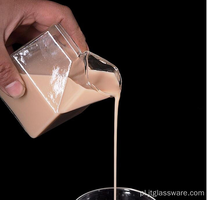 Szklany bezołowiowy słoik na napoje mleczne