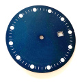 Matt Blue Painting dots lume watch dial