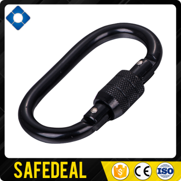 Fall Arrest Black Screw Gate Locking Carabiner