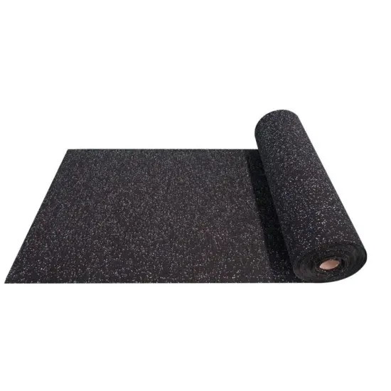 Easy to clean Comfortable foot damping anti-static black rubber flooring roll gym