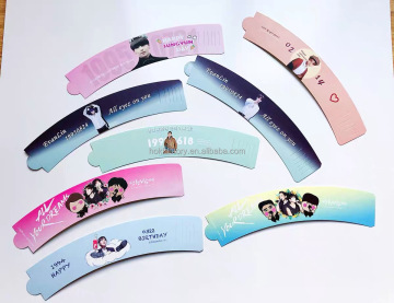 Maniche personalizzate di carta per evento KPOP con logo riflettente glitter in foglio
