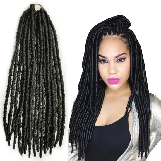 Synthetic Braiding Hair Extensions Dreadlocks Goddess Soft Faux Locs Crochet Straight Gypsy Locs Braids Hair For Women
