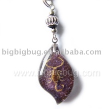 Insect amber mobile phone charm