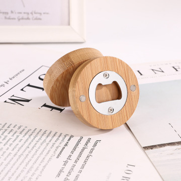Bamboo Bottle Opener with 1-Meter Tape Measure and Custom Laser Logo