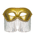 Máscara de máscaras com borla de corrente frisada