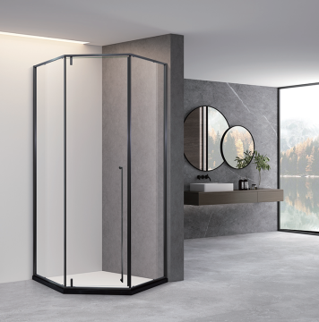 Inward Opening Diamand Shaped Framed Shower Enclosure