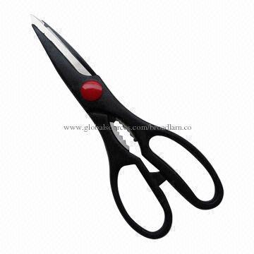 S/S Kitchen Scissors, Plastic Handles and 8.3-inch Length