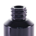 Sloping shoulder black glass lotion bottle with pump