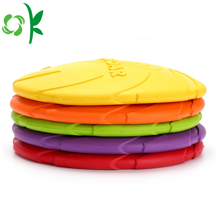 Unique Spiral Flying Disc Pet Toy Silicone Frisbee