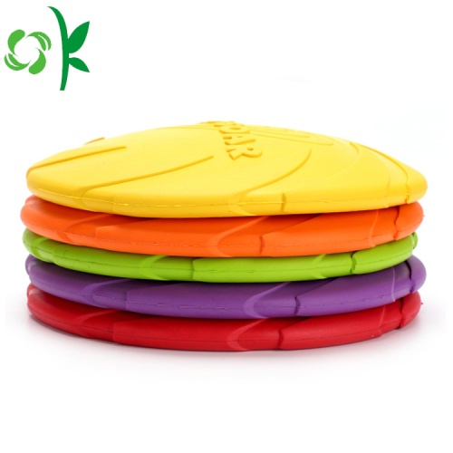 Unieke spiraal vliegend Disc Huisdier Toy Silicone Frisbee