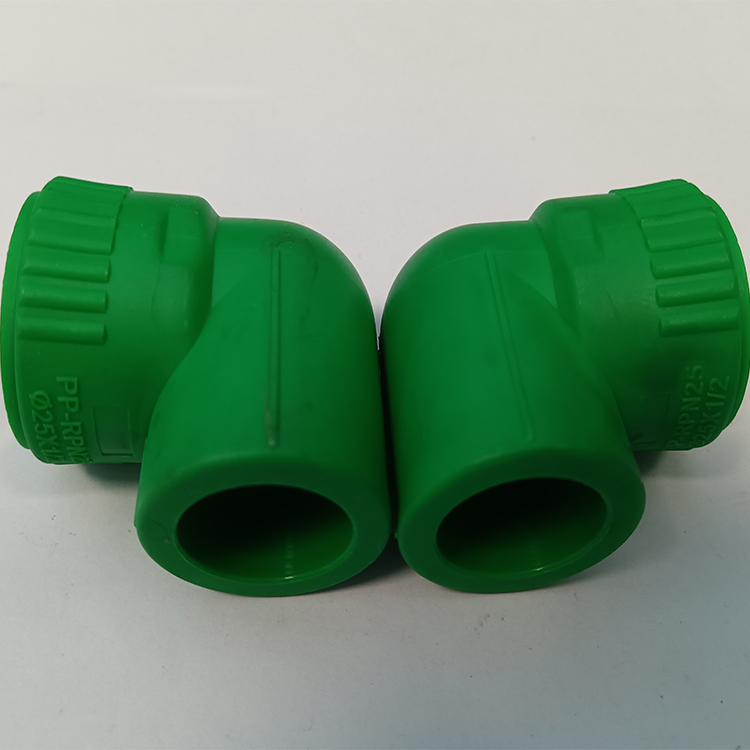 virgin polypropylene PPR threaded elbow DIN8077
