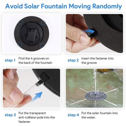 Solar Birdbath Fountain Pump för trädgård och uteplats