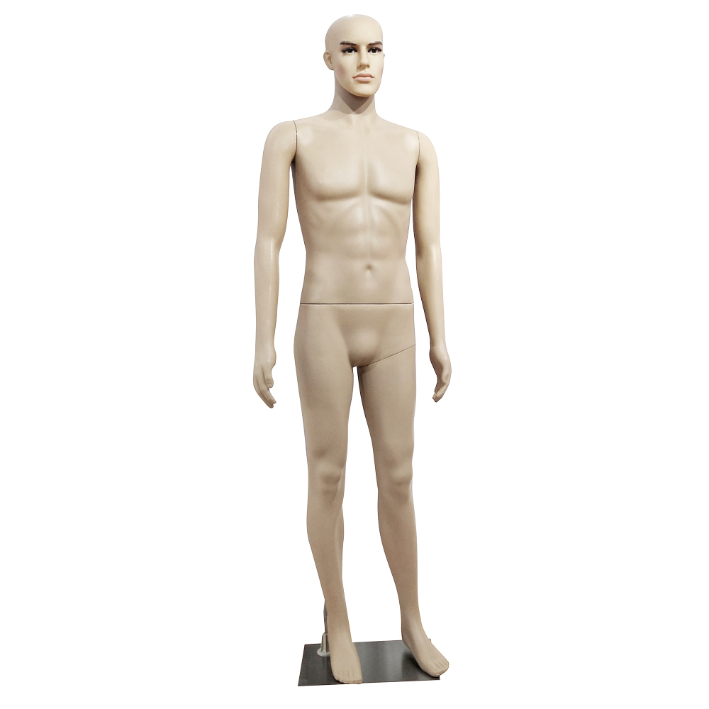 K3 Male Straight Hand Straight Foot Body Model Mannequin Skin Color Male Dummy Torso Tailor Clothes Model Display Men's Full Bod
