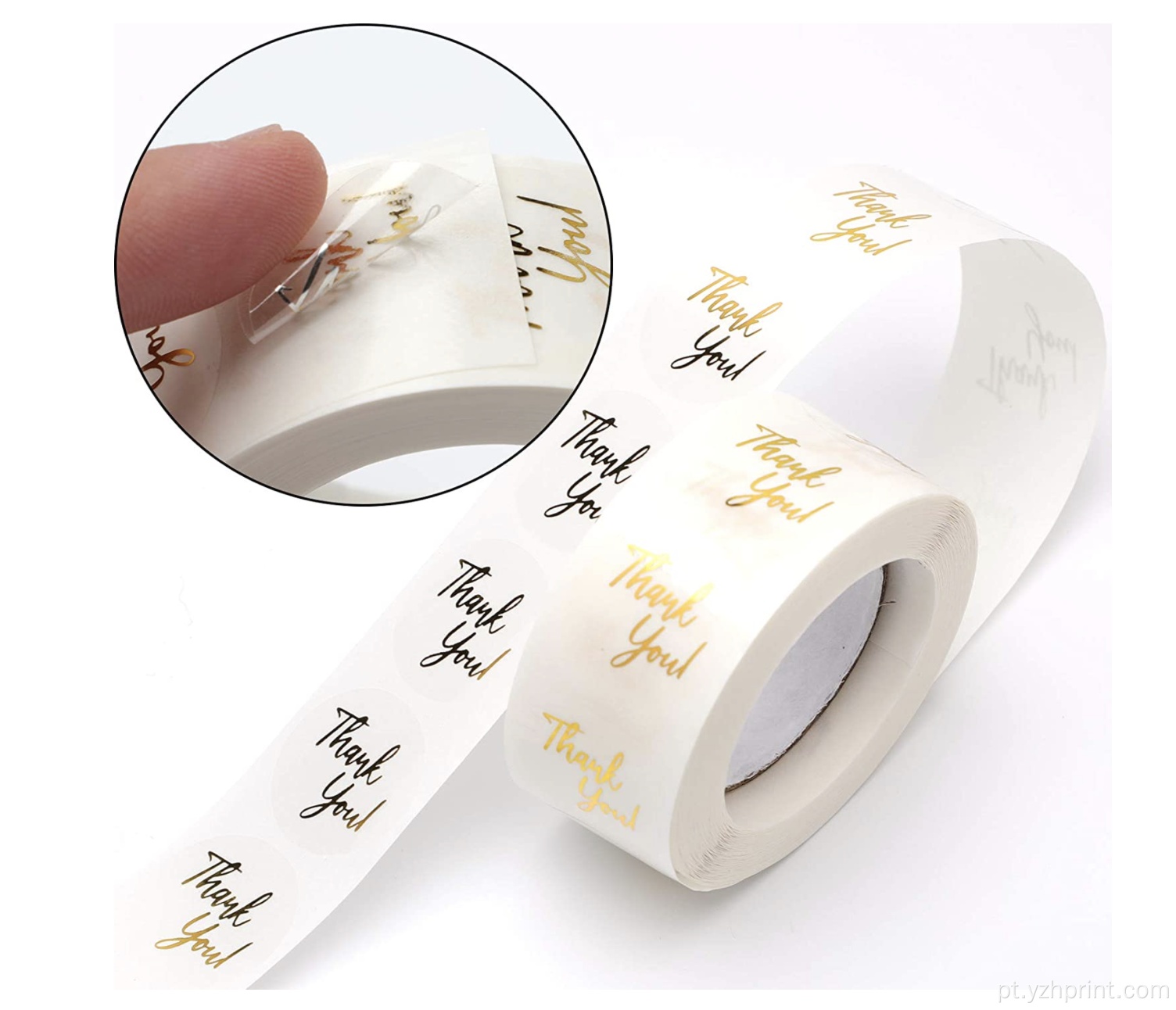 Rótulo de embalagem de papel alumínio dourado etiqueta de adesivo de papelão dourado
