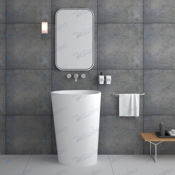 Foshan Freestanding Nature Stone Pedestal Wash Basin Bathroom Sink BS-8501