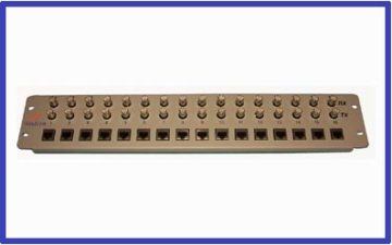 16E1 Coax to RJ45 Front Mount Balun Panel