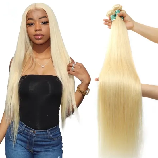 factory price long length 613virgin human hair  raw virgin cuticle aligned hair 10A 613 mink Brazilian hair bundles