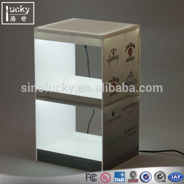 Lighting box two shelf product display white color bright light home decoration