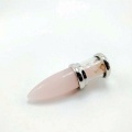 Natural crystal bullet head gravel pendant healing pointed Necklace yoga meditation aura quartz jewelry women and men