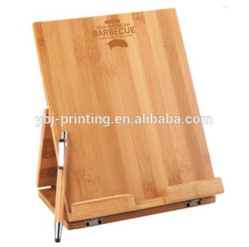 Bamboo cooking book stand/holder with stylus