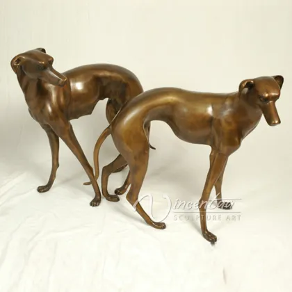 Bronze Greyhound Statues