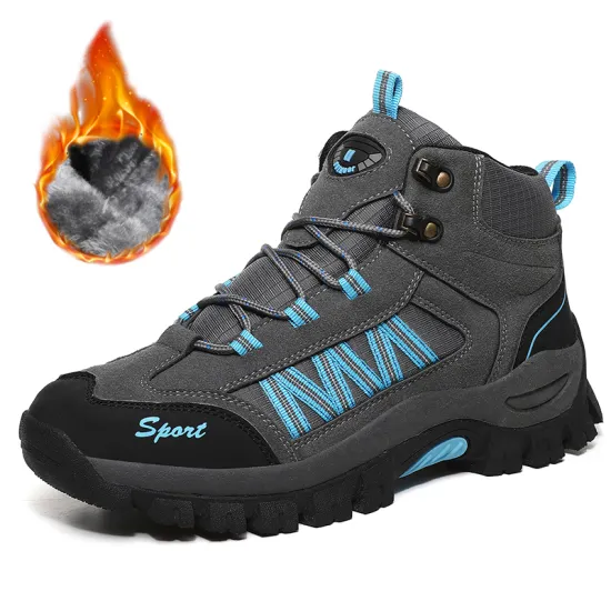 Men Winter Sneakers Waterproof Warm Shoes Male Tactical Boots Outdoor Mountain Climbing Anti-skid Hunting Boots Big Size 48