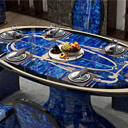 Modern ltalian Solid Wood Long Dining Table