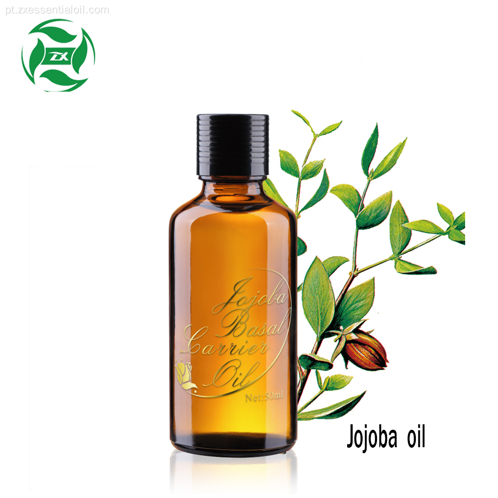 Private label 100% puro orgânico óleos essenciais óleo de jojoba para cabelo