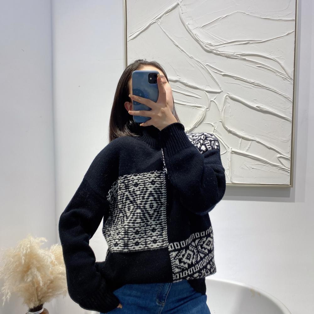 Loose high street phoenix warm wool sweater