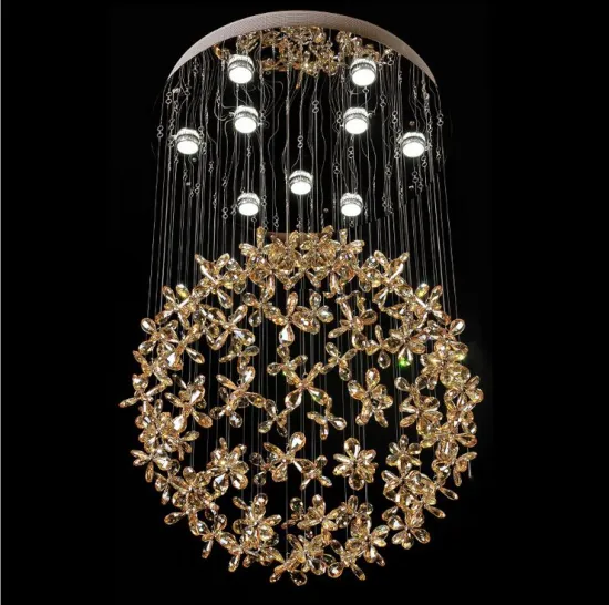 european luxury chandelier flowers pendant lamp
